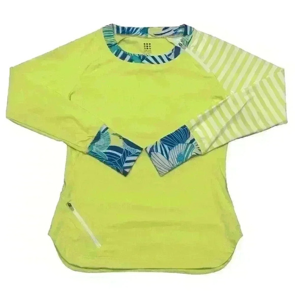 Title Nine Long Sleeve Rash Guard Swim Top Lime. Green Womens Sz S Athleisure - Picture 1 of 13